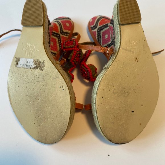 JLo by Jennifer Lopez Beaded Aztec Wedge Sandals - Picture 7 of 11